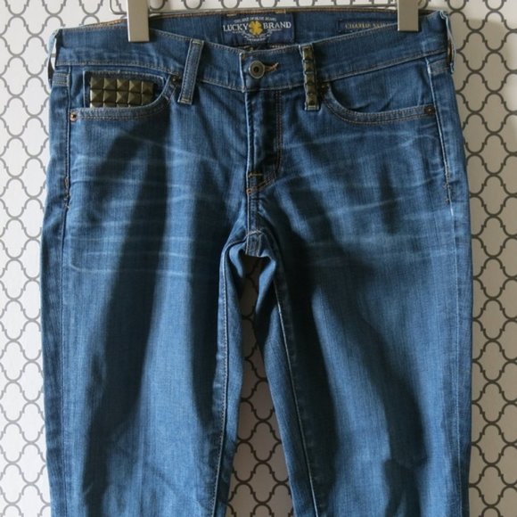 Lucky Brand Studded Charlie Skinny Denim Jean 2/26 - Picture 4 of 6